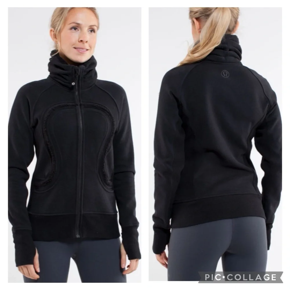 LULULEMON / Black Scuba Jacket Size 6